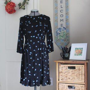 Floral Frill Maternity & Nursing Dress